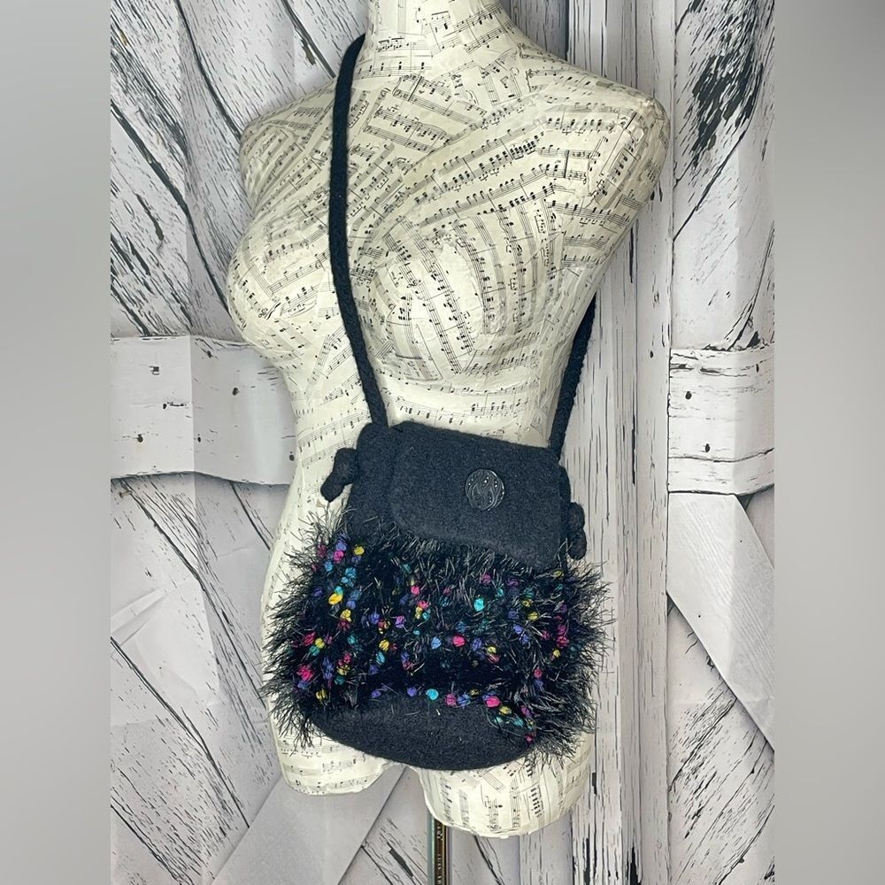 Boiled Wool Handbag funky fun magnetic clasp